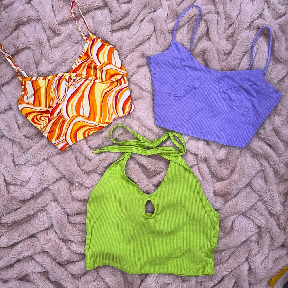 3 pc Tank Crop Top